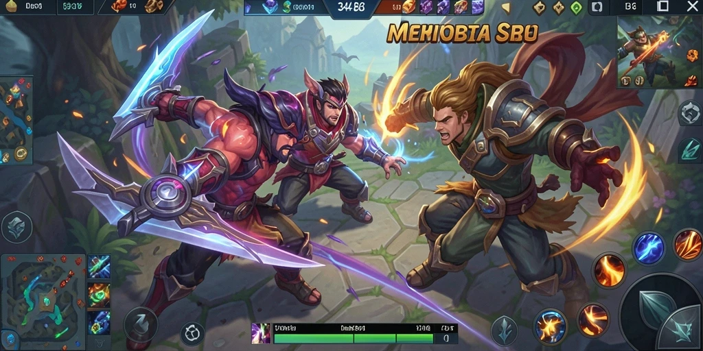 Screenshot utama 3446 menunjukkan pertarungan tim yang mendebarkan.