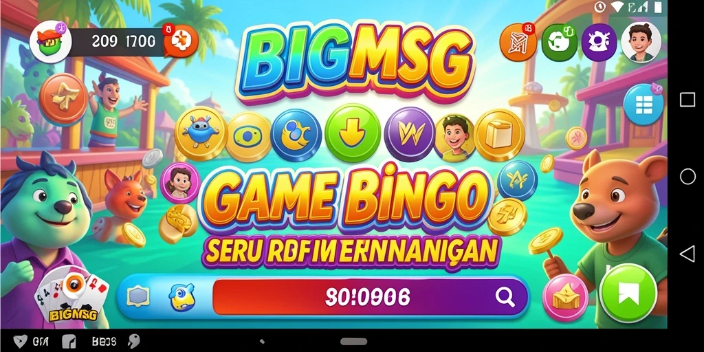 Gameplay seru dalam permainan Bingo BIGMSG yang penuh tantangan.