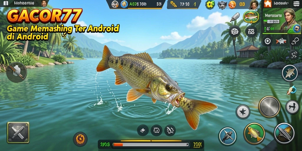 Tampilan gameplay GACOR77 dengan pengalaman memancing yang seru.