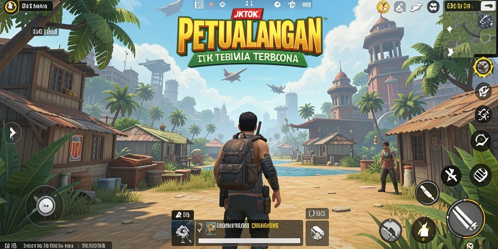 Screenshot gameplay JKTOK menunjukkan suasana dunia terbuka yang menakjubkan.