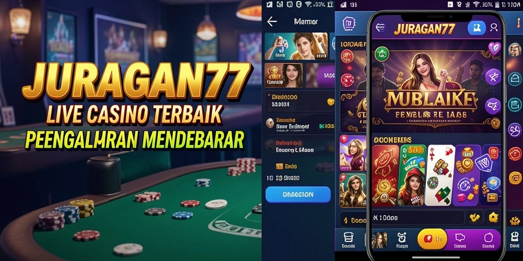 Tampilan menarik dari gameplay Live Casino di JURAGAN77.