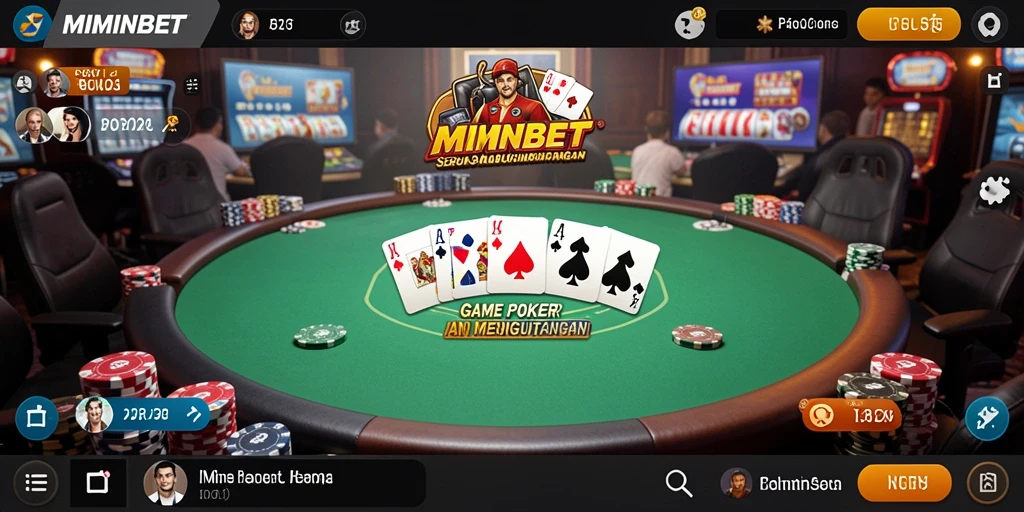 Screenshot gameplay MIMINBET dengan pengalaman Poker menarik.