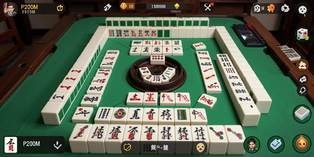 Tampilan gameplay P200M yang seru dan menarik dalam permainan Mahjong.