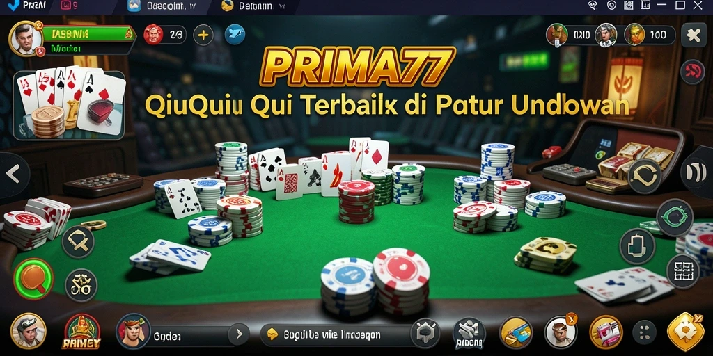 Tampilan gameplay seru dari PRIMA77 saat bermain QiuQiu.