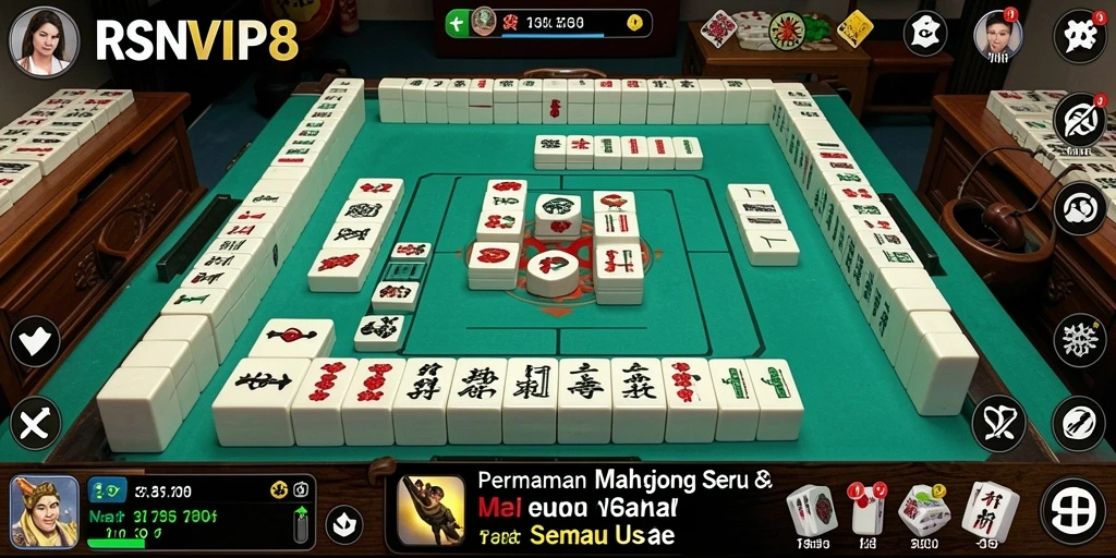 Tampilan gameplay seru dalam RSNVIP8, permainan Mahjong yang menantang.