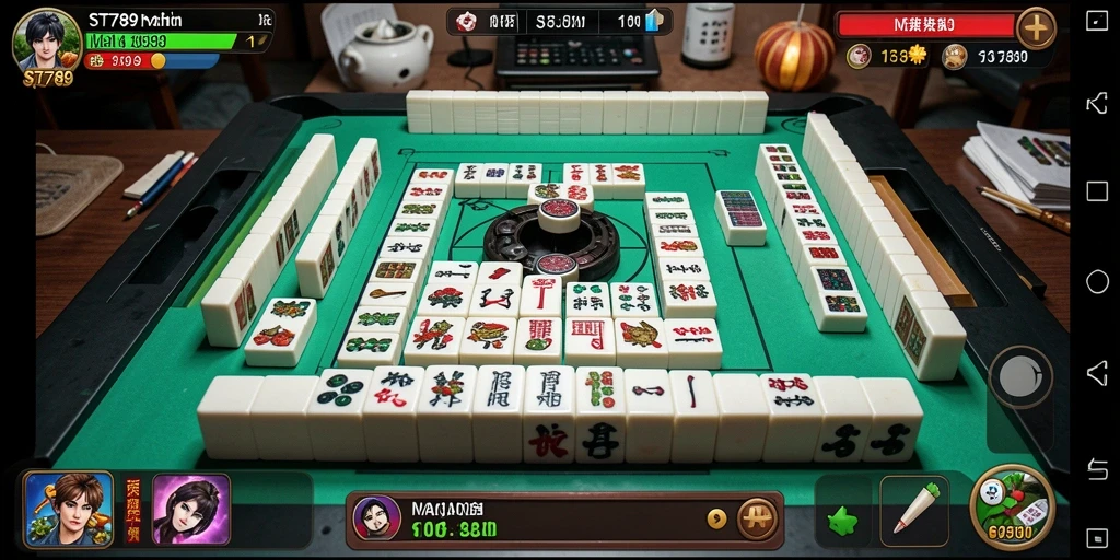 Screenshot utama ST789 menampilkan gameplay Mahjong yang menarik dan seru.