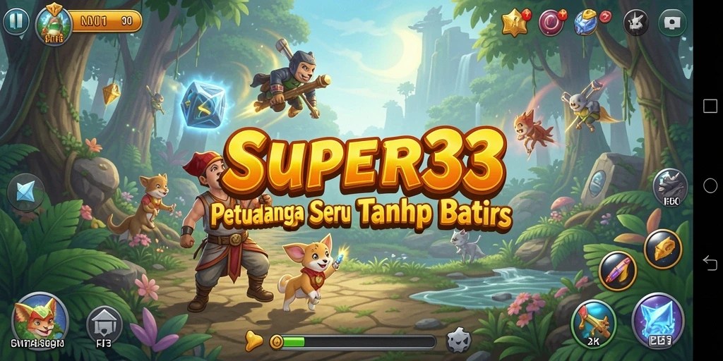 Tampilan gameplay SUPER33 yang menarik dengan berbagai tantangan petualangan.