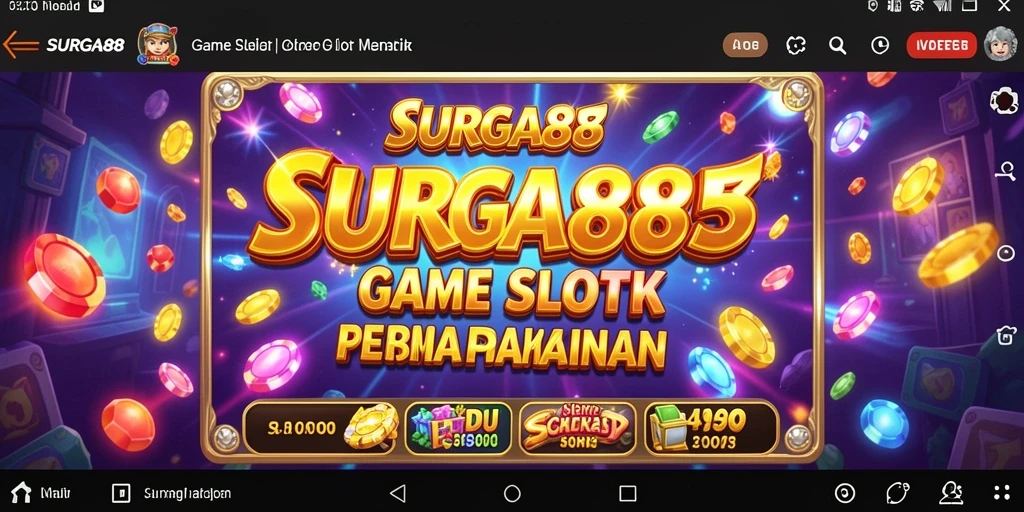 Tampilan gameplay SURGA88 yang menarik dan penuh warna.